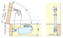 Load image into Gallery viewer, S/S Back Panel Mount Spring Loaded Lid Stay - Light Duty