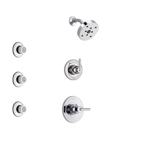 Chrome Finish Shower System with Control Handle, 3-Setting Diverter, Showerhead-6