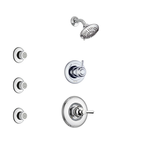 Chrome Finish Shower System with Control Handle, 3-Setting Diverter, Showerhead-7