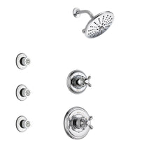 Load image into Gallery viewer, Chrome Finish Shower System with Control Handle, 3-Setting Diverter, Showerhead-2