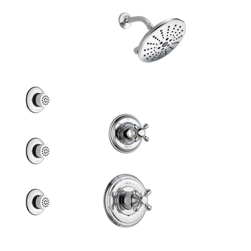 Chrome Finish Shower System with Control Handle, 3-Setting Diverter, Showerhead-2