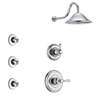 Load image into Gallery viewer, Chrome Finish Shower System with Control Handle, 3-Setting Diverter, Showerhead-3