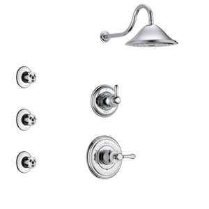 Chrome Finish Shower System with Control Handle, 3-Setting Diverter, Showerhead-3