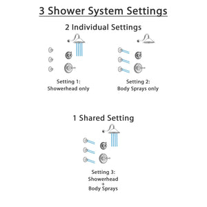 Chrome Finish Shower System with Control Handle, 3-Setting Diverter, Showerhead-3