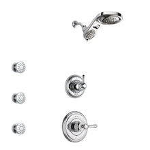 Load image into Gallery viewer, Chrome Finish Shower System with Control Handle, 3-Setting Diverter, Dual Showerhead-4