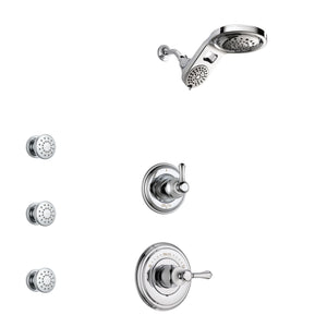 Chrome Finish Shower System with Control Handle, 3-Setting Diverter, Dual Showerhead-4